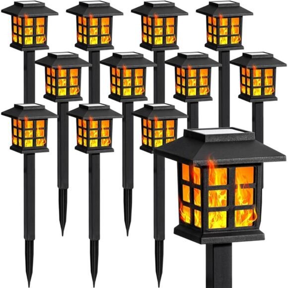 Solar Lights Flickering Flame LED Solar Garden Lights - Picture 1 of 8